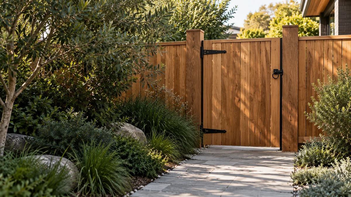 Illustration of gate building in an Australian residential setting